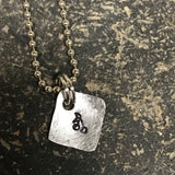 Tiny Hand Cut Metal Stamped Cherry Pendant Charm