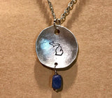 Michigan Metal Stamped Necklace
