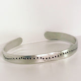 Aluminum Metal Stamped Anchor Bracelet Cuff