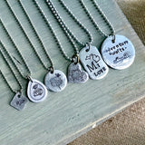 Michigan in My Heart Metal Stamped Michigan Pendant with Bead Charm