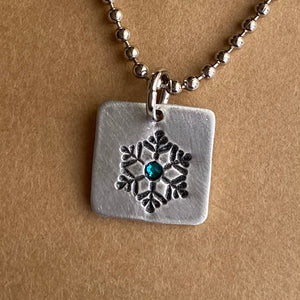 Simple Winter Snowflake Necklace