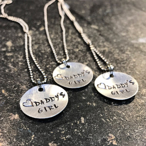 Daddy's Girl Metal Stamped Necklace