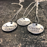 Metal Stamped Father Daughter Daddy's Girl Necklace