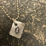 Tiny Hand Cut Metal Stamped Autism Puzzle Piece Pendant Charm