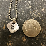 Tiny Hand Cut Metal Stamped Crown Pendant Charm