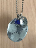 Custom Hand Cut Metal Stamped Soccer Necklace