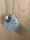 Custom Hand Cut Metal Stamped Basketball Necklace