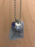 Custom Hand Cut Metal Stamped Hockey MOM Necklace