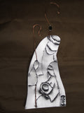 Custom Metal Stamped Handmade Artisan Nativity Ornament - Mixed Metals