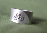 Hand Cut Metal Stamped Bike Ring
