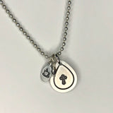 Coffee and Jesus Metal Stamped Necklace