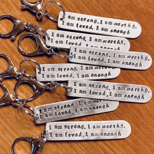 I am Keychain - Metal Stamped Aluminum